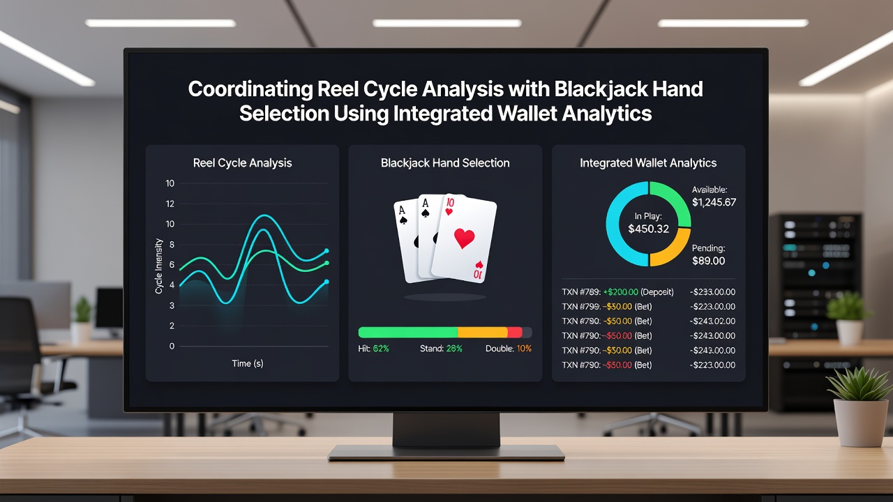 Blackjack table interface linked to mobile wallet showing synchronized reel data at a multi-venue casino resort