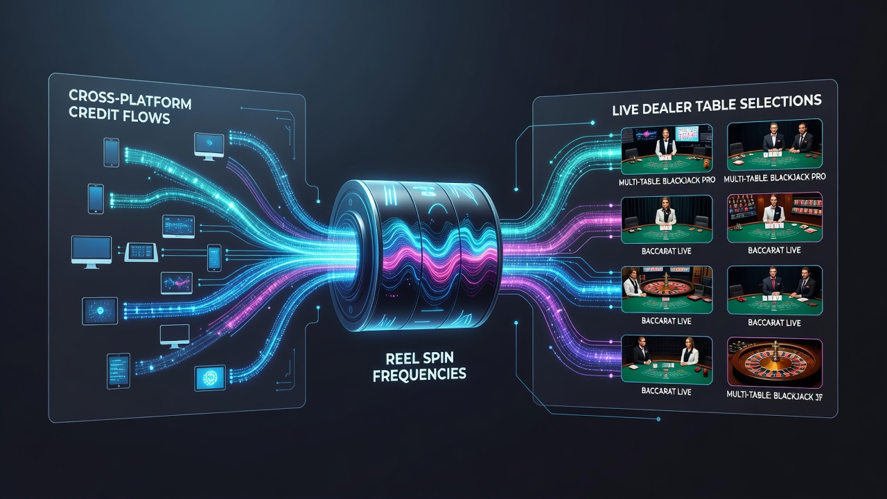 Live dealer tables receiving credit allocations based on slot spin data
