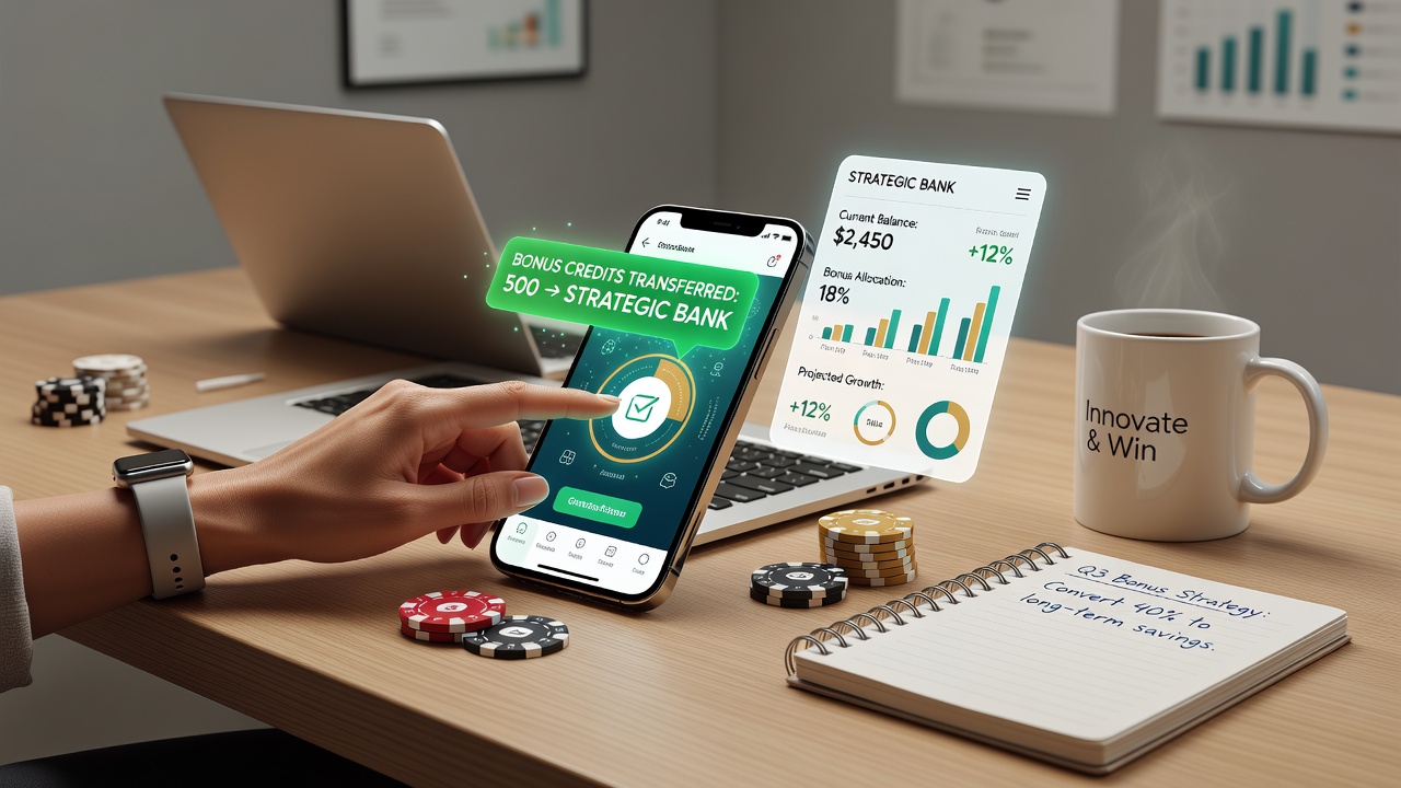 Live dealer poker table interface synced with mobile bankroll data